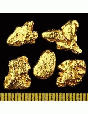 Gold Nuggets 24 Karat Reinheit 98,7 %