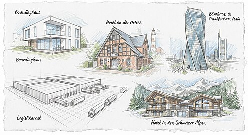 Off-Market Immobilien : Wohnanlagen, Hotels Ostsee, kompl. Studentenwohnheim usw.