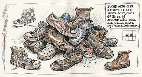 Suche alte oder kaputte Schuhe Gr.36 bis 41